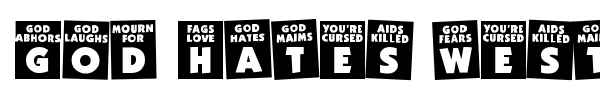 God Hates Westboro font preview